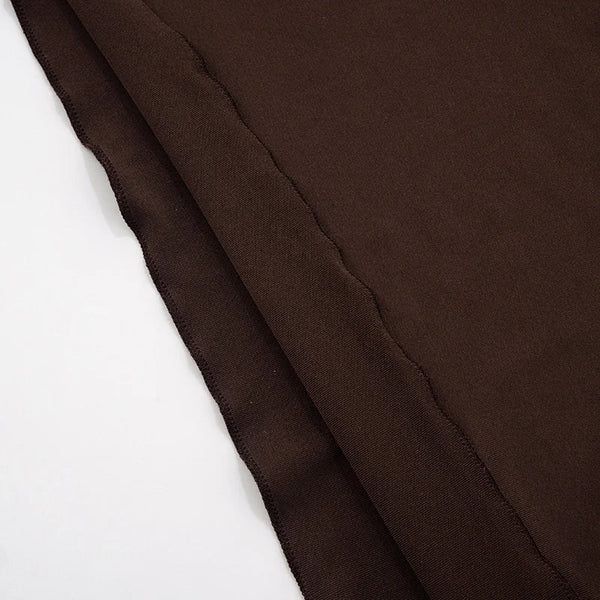 Valentina Cocoa Lace Draped Maxi Dress