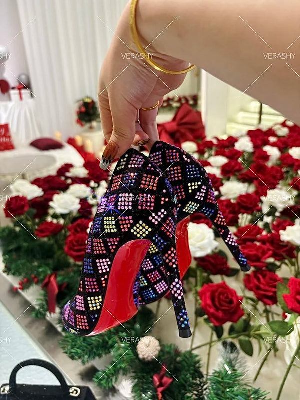 Shoes For Woman 2025 Trend New Leather Luxury High Heels  Red Bottom Pointed Toe Stiletto Pumps Comfortable Sexy Party Shoes