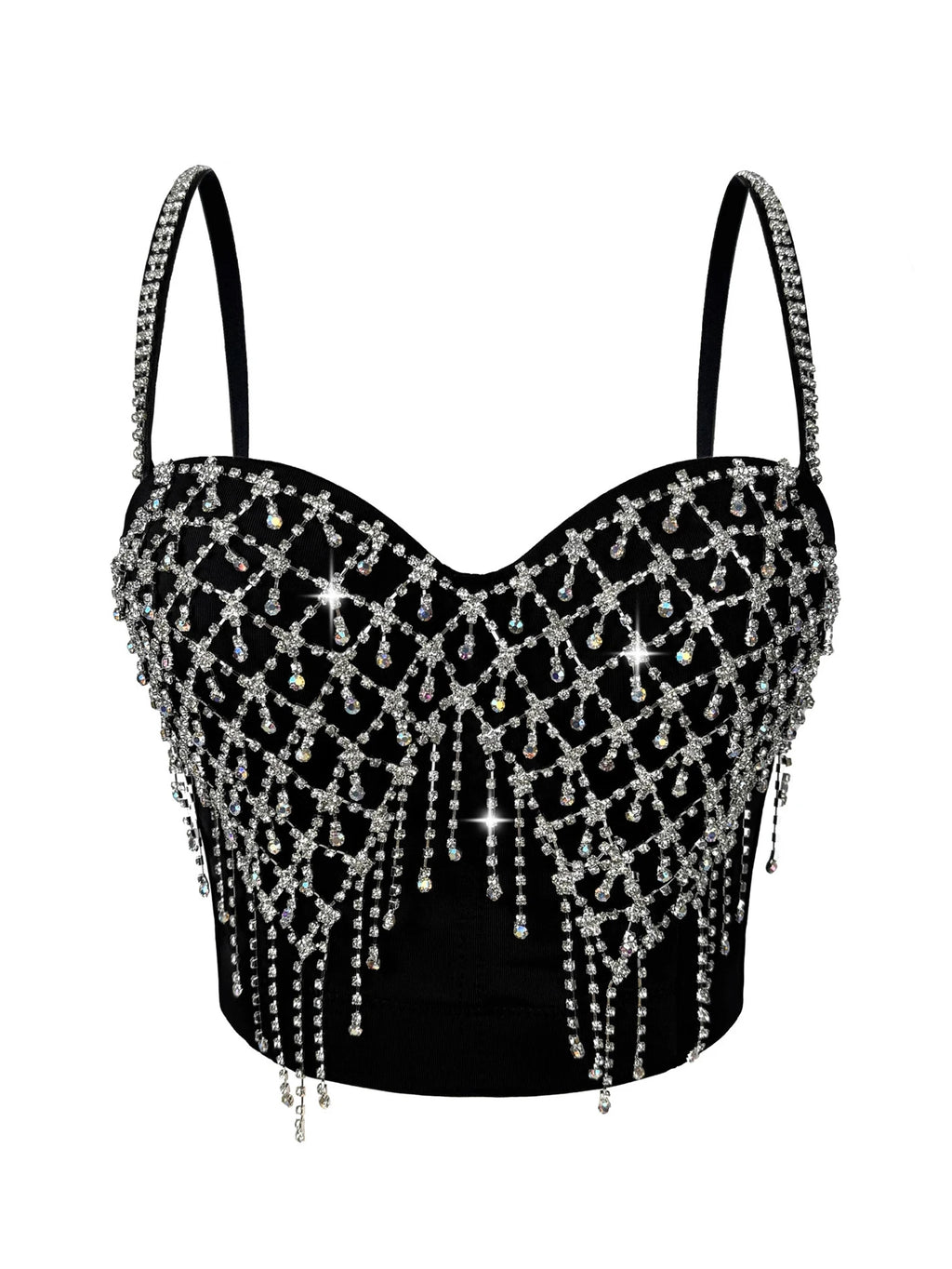 Sexy halter rhinestone corset crop top women summer nightclub party tank tops woman 2026 y2k clothes bra top hotwife street wear