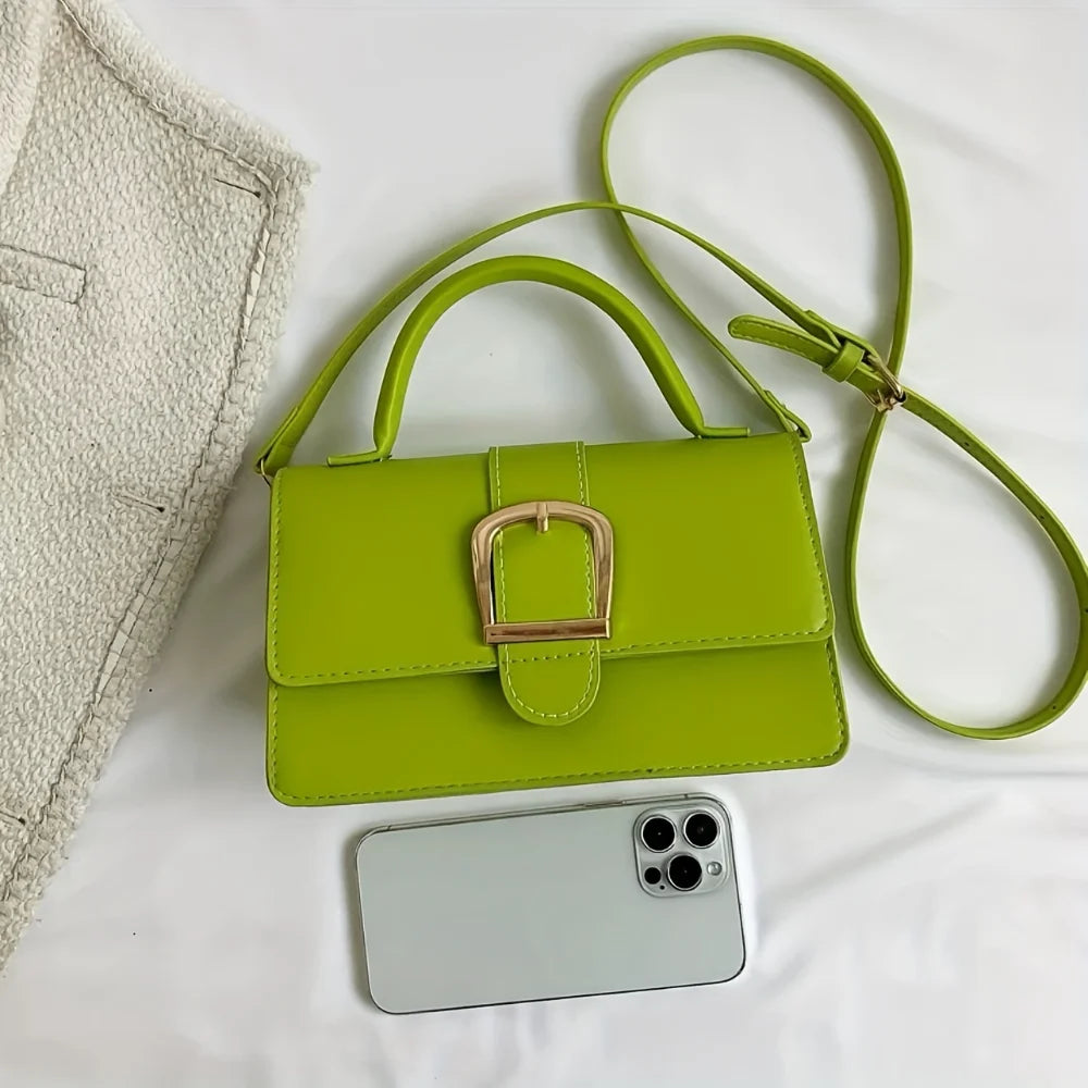 Gianna Minimalist Green Mini Crossbody Bag
