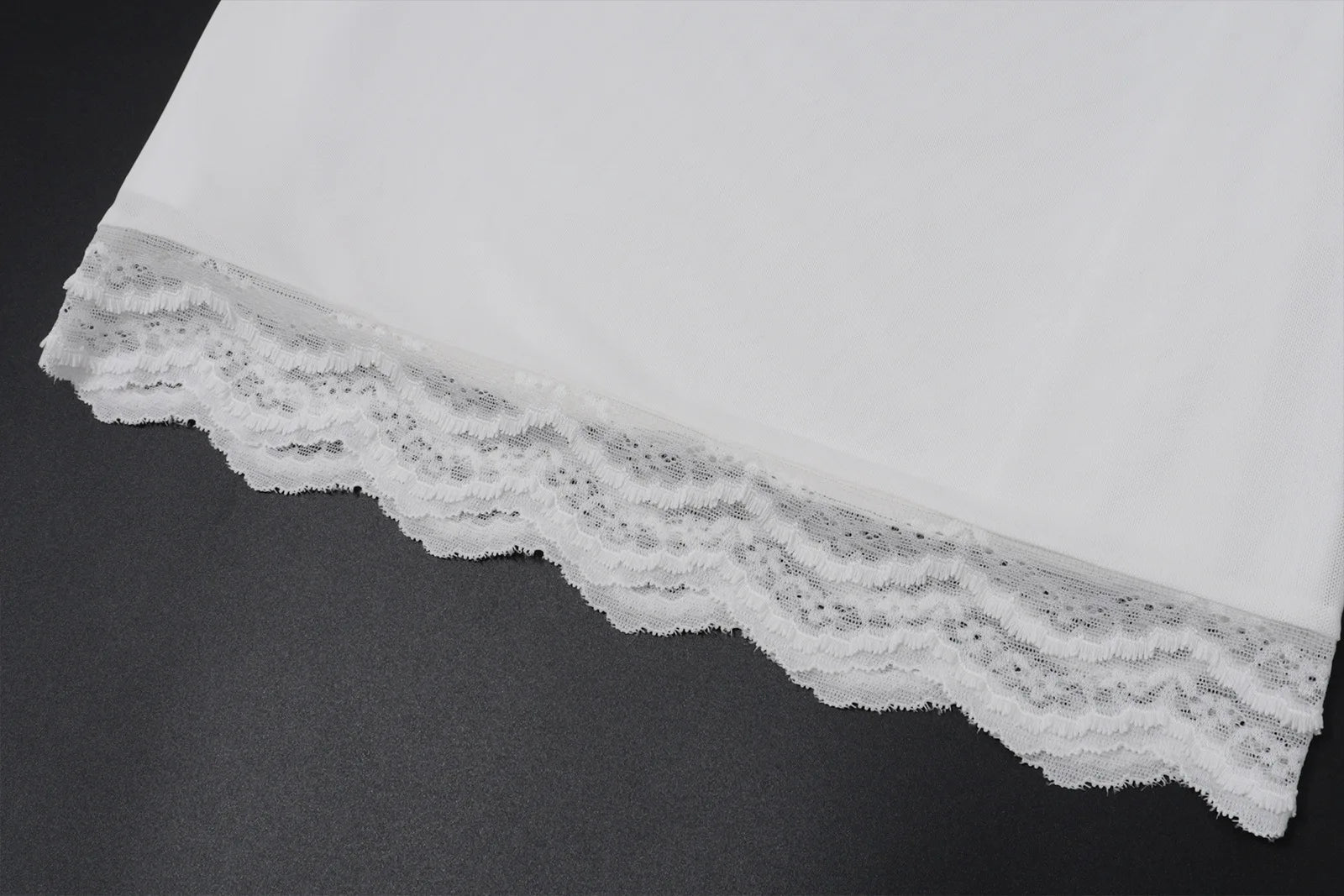 Celine Lace-Trim Deep-V Midi Skirt Set Two-piece