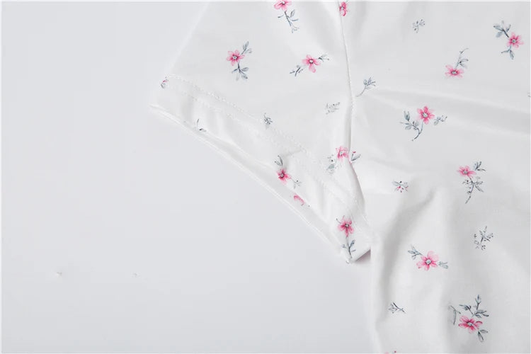 Kliou Casual Fashion Playsuits Woman Floral Print Button V-Neck Short Sleeve Skinny Stretch Summer Street Elegant Style Rompers