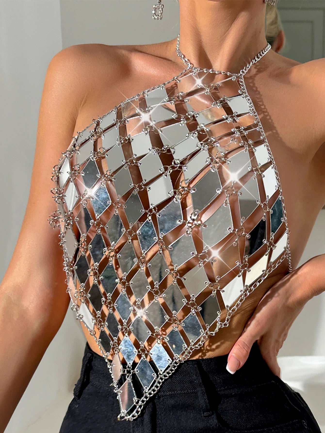 Celeste Mirror Mosaic Festival Top One-piece