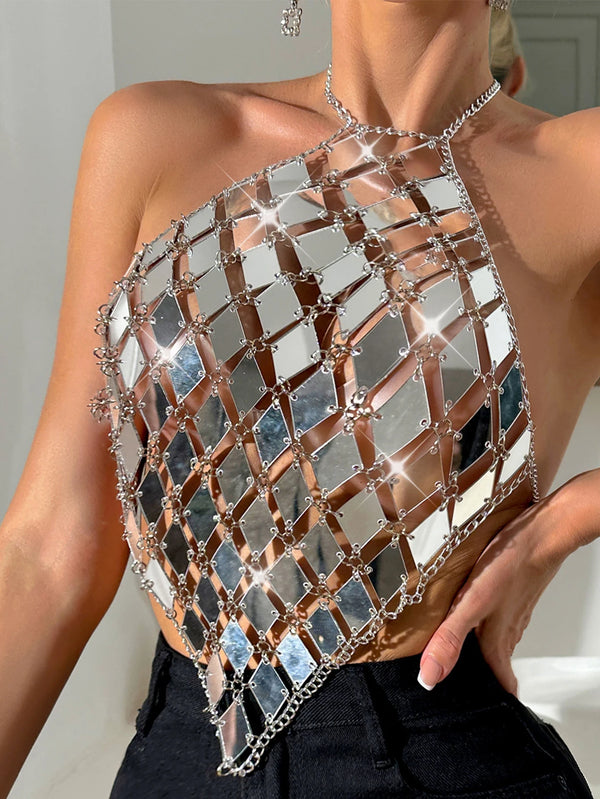 Celeste Mirror Mosaic Festival Top One-piece