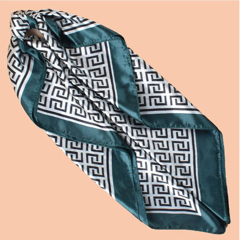 Marlena Letter-Print Square Scarf