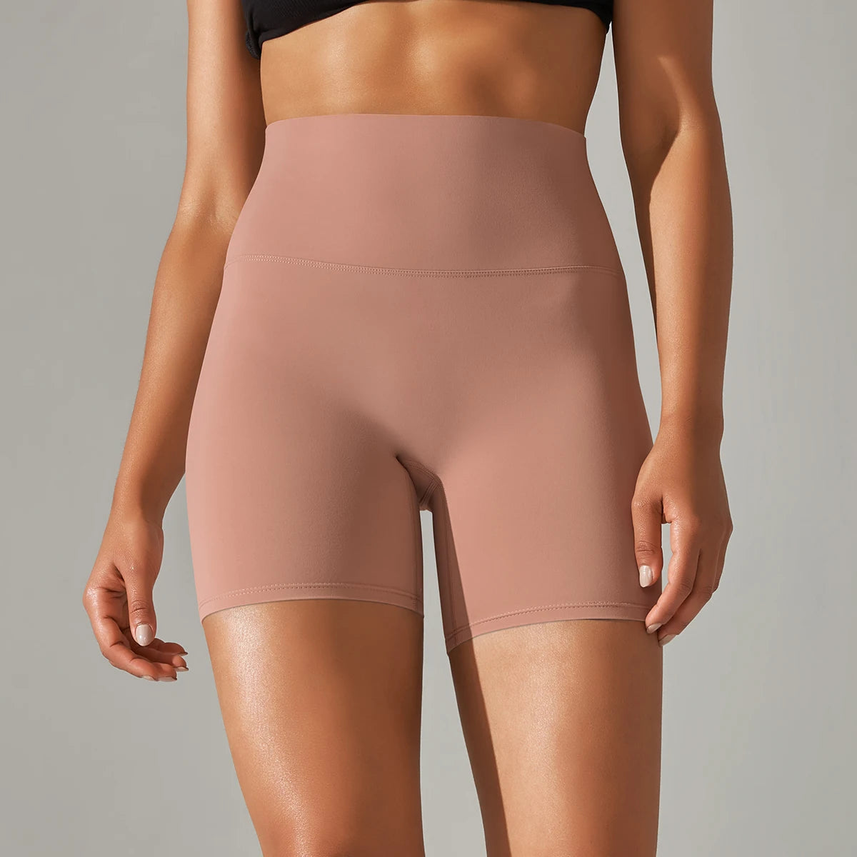 Ayla Seamless High-Waist Yoga Shorts One-piece