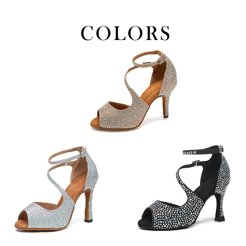 Calista Crystal Transparent Gladiator Stiletto Sandals Secondary image