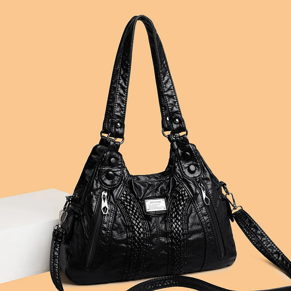 Desislava Textured Convertible Shoulder Handbag