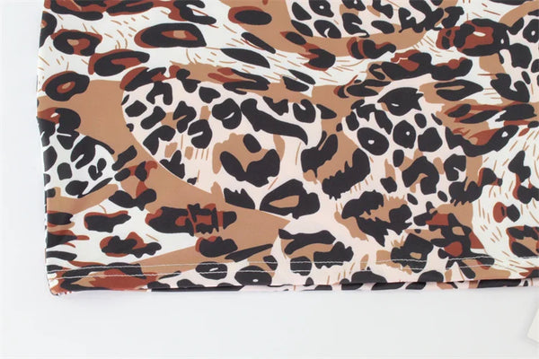 Eulalie Leopard Print Backless Cami Bodycon Mini Dress