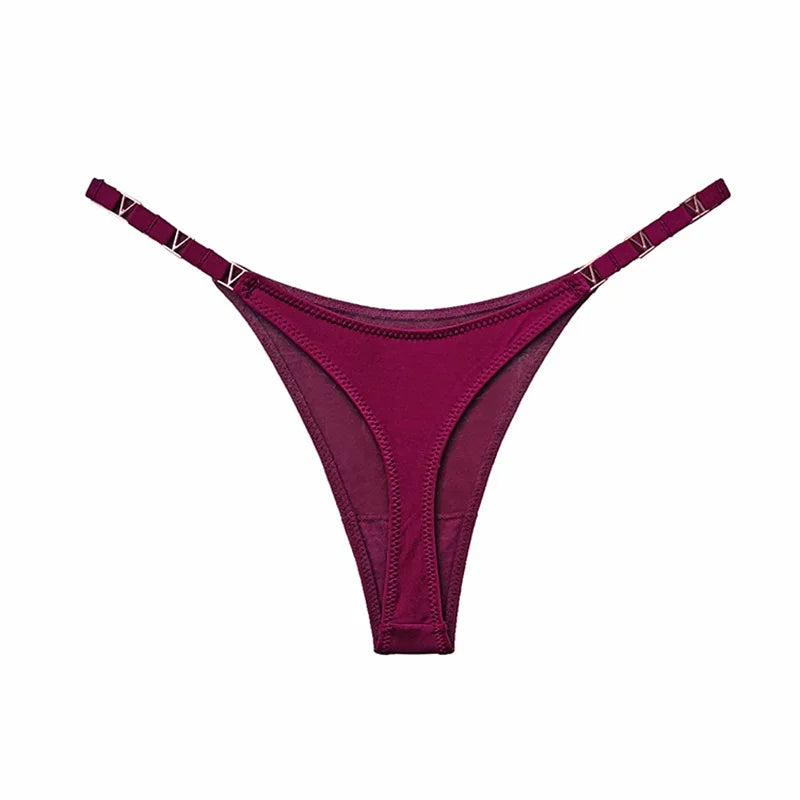 Saffira V-Shape Hardware G-String Panty Lingerie One-piece