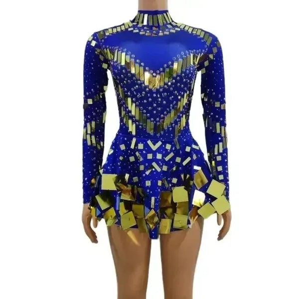 Isolde Mirror-Embellished Performance Mini Dress