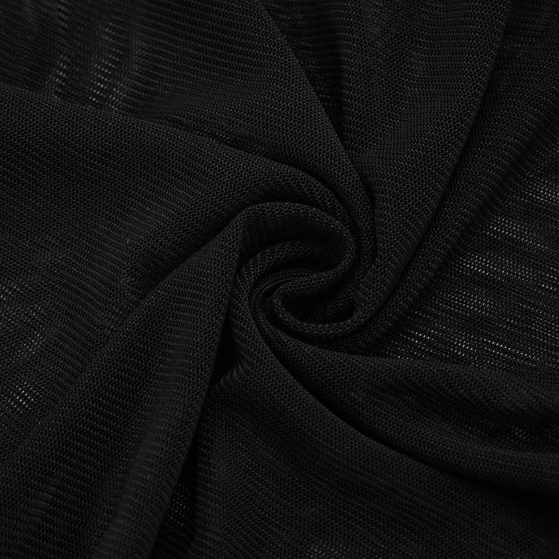 Bianca Noir Sheer Ruched Mini Dress