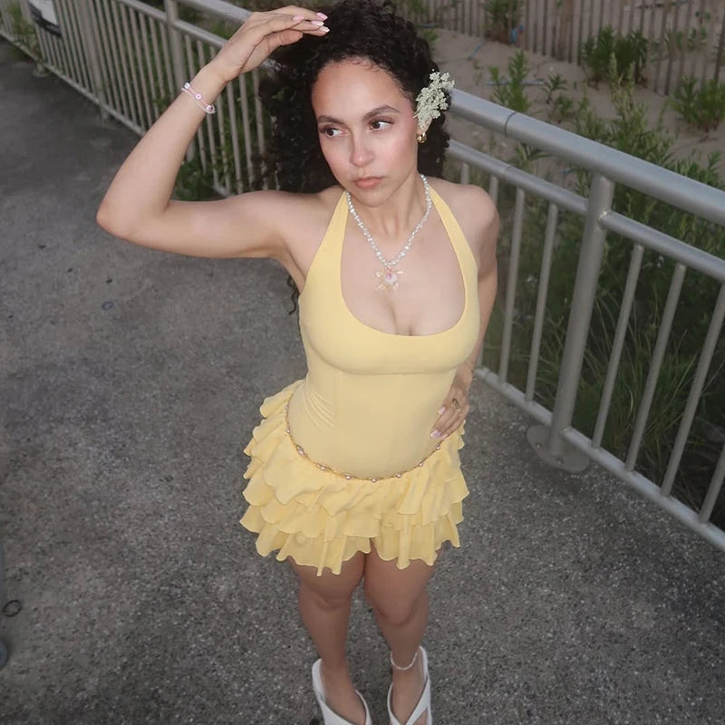 Isla Sunshine Ruffle Mini Dress