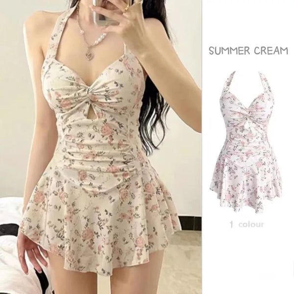 Elara Deep-V Tummy-Control Swimsuit One-piece