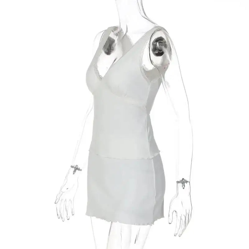 Isadora V-Neck Top & Mini Skirt Two-piece