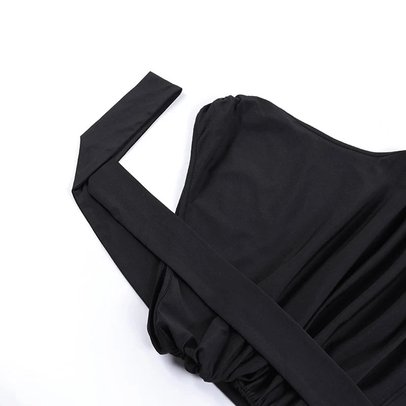 Valentina Ruched Halter Scarf Top