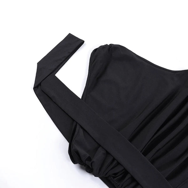 Valentina Ruched Halter Scarf Top