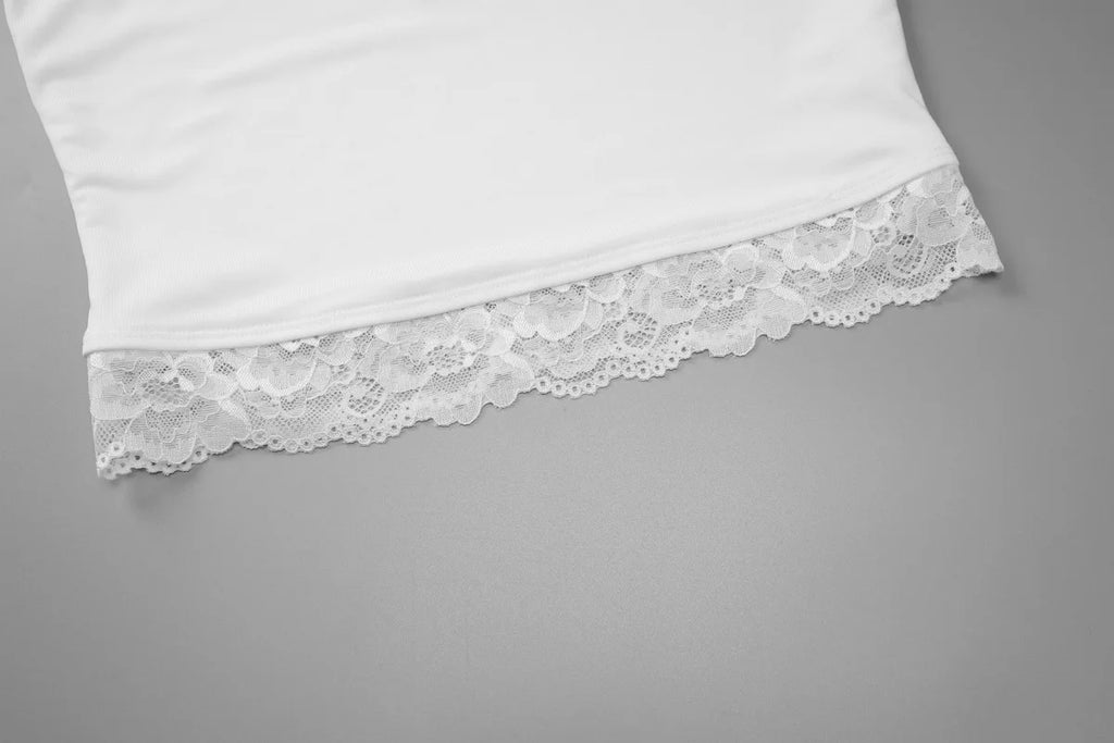 Lisette Lace V-Neck Crop Top One-piece