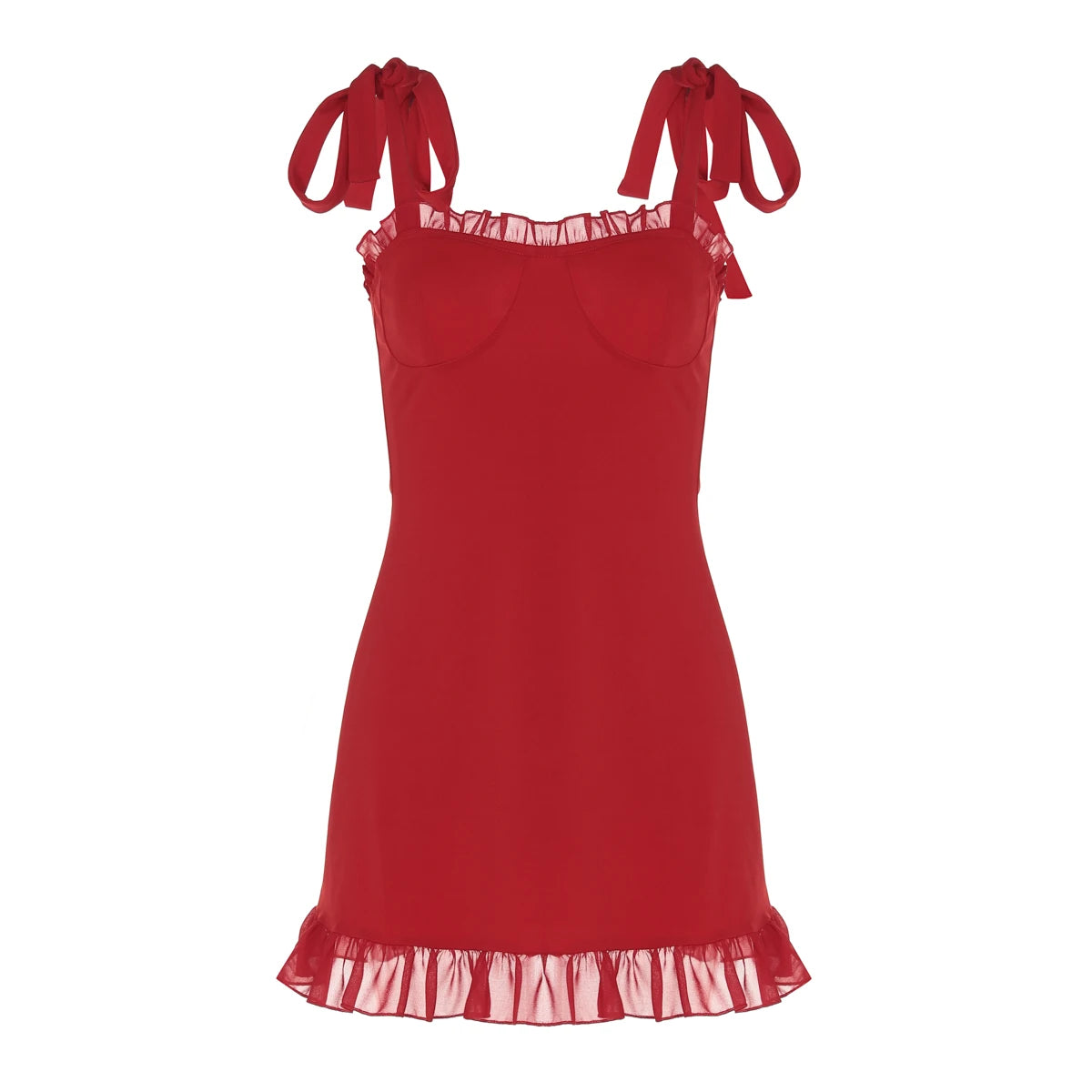 Geneva Ruffle Backless Slim Mini Dress Secondary image