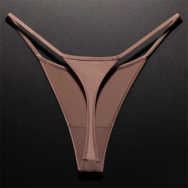 High Slit Spring/Summer New Leopard Print Thong for Women Sexy Ice Silk Seamless Underwear One-piece Fitness Plus Size G-strings