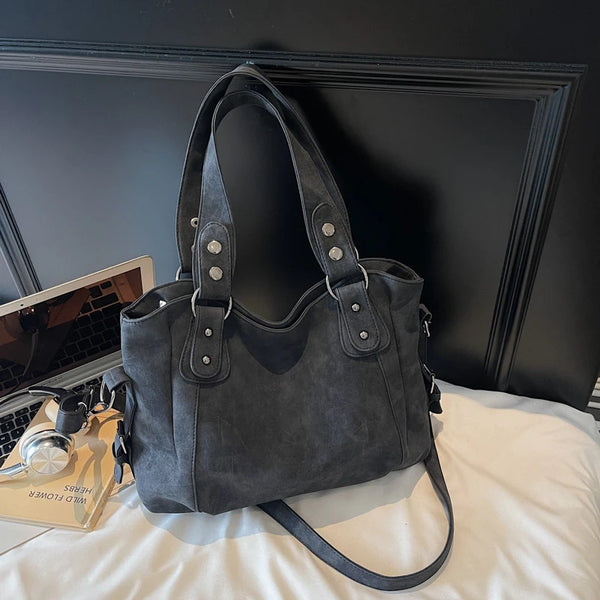 Greer Faux-Suede Commuter Tote