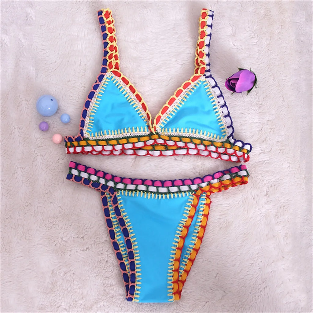 Amalthea Crochet Trim Triangle Micro Bikini Two-piece