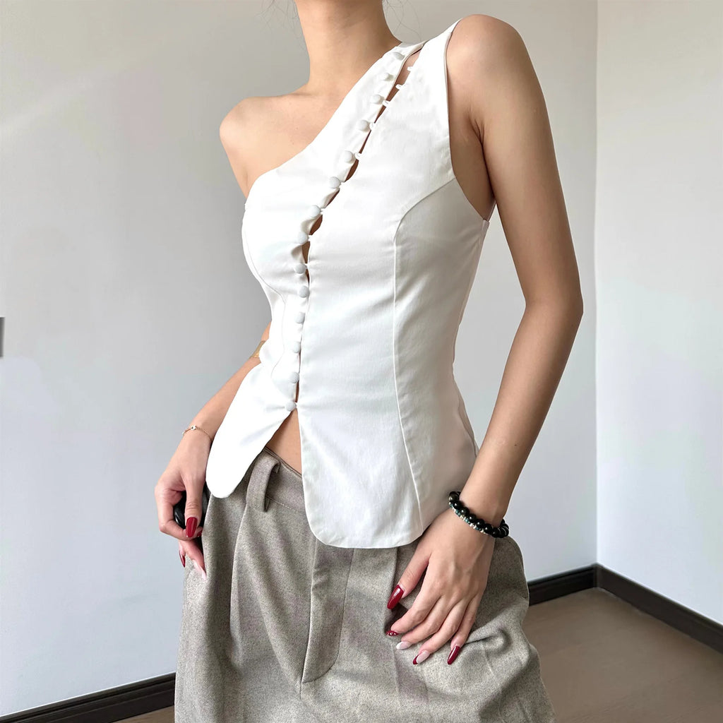 Calliope Asymmetrical Cutout Top One-piece