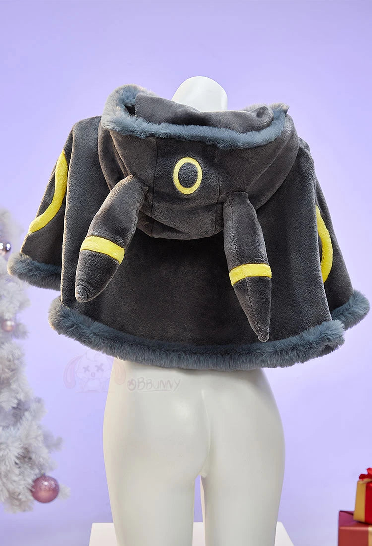 Liora Hooded Fur-Trim Cape & Lace-Up Velvet Cosplay Costume Set