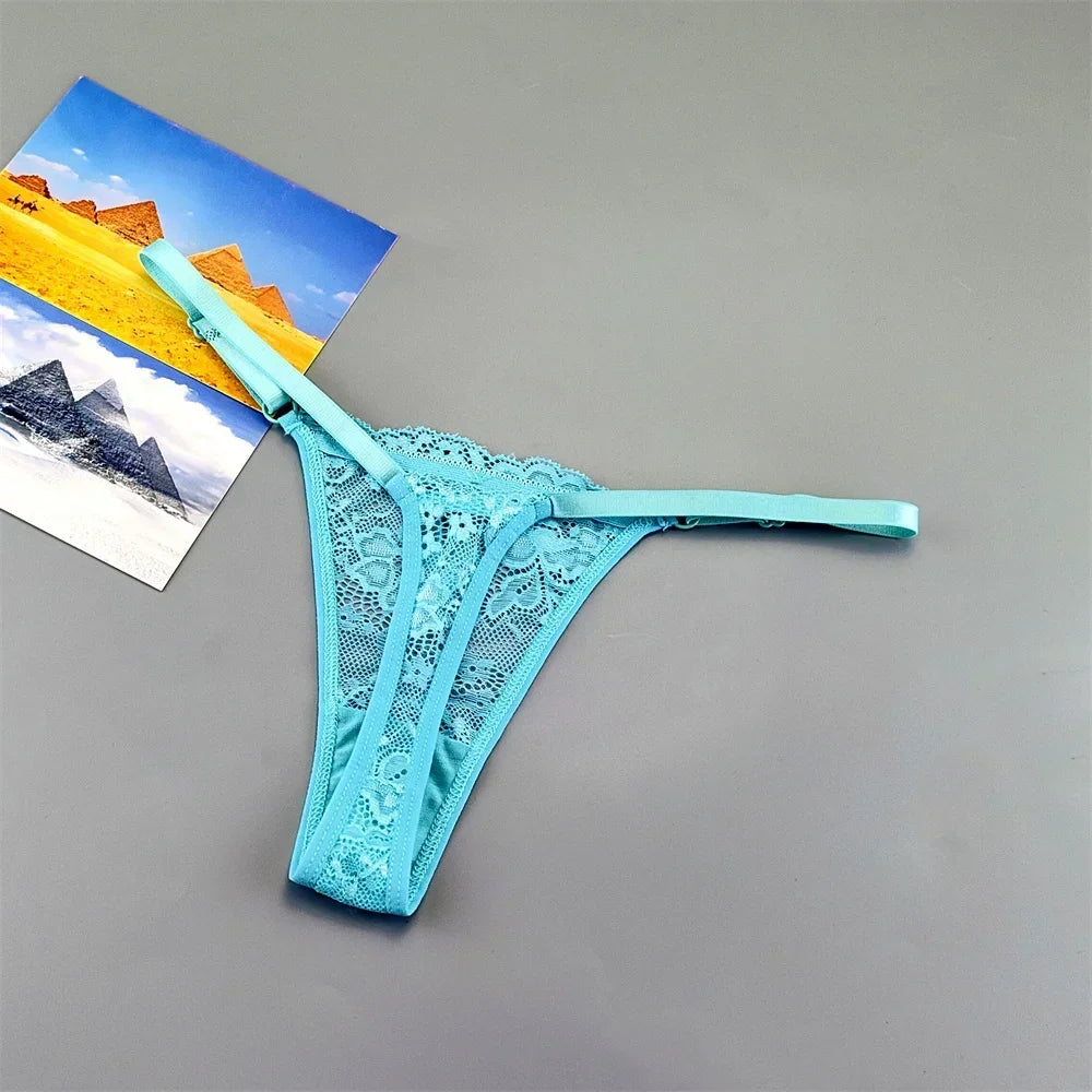 Celestine Adjustable Lace Thong Pack Lingerie 3-piece