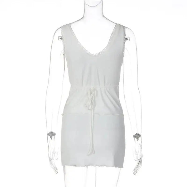 Isadora V-Neck Top & Mini Skirt Two-piece