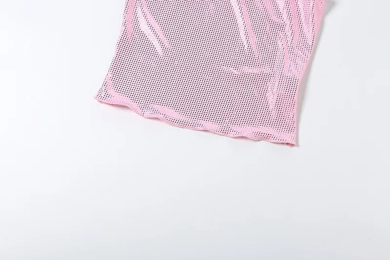 Prisma Iridescent Sequin Tube Crop Top One-piece