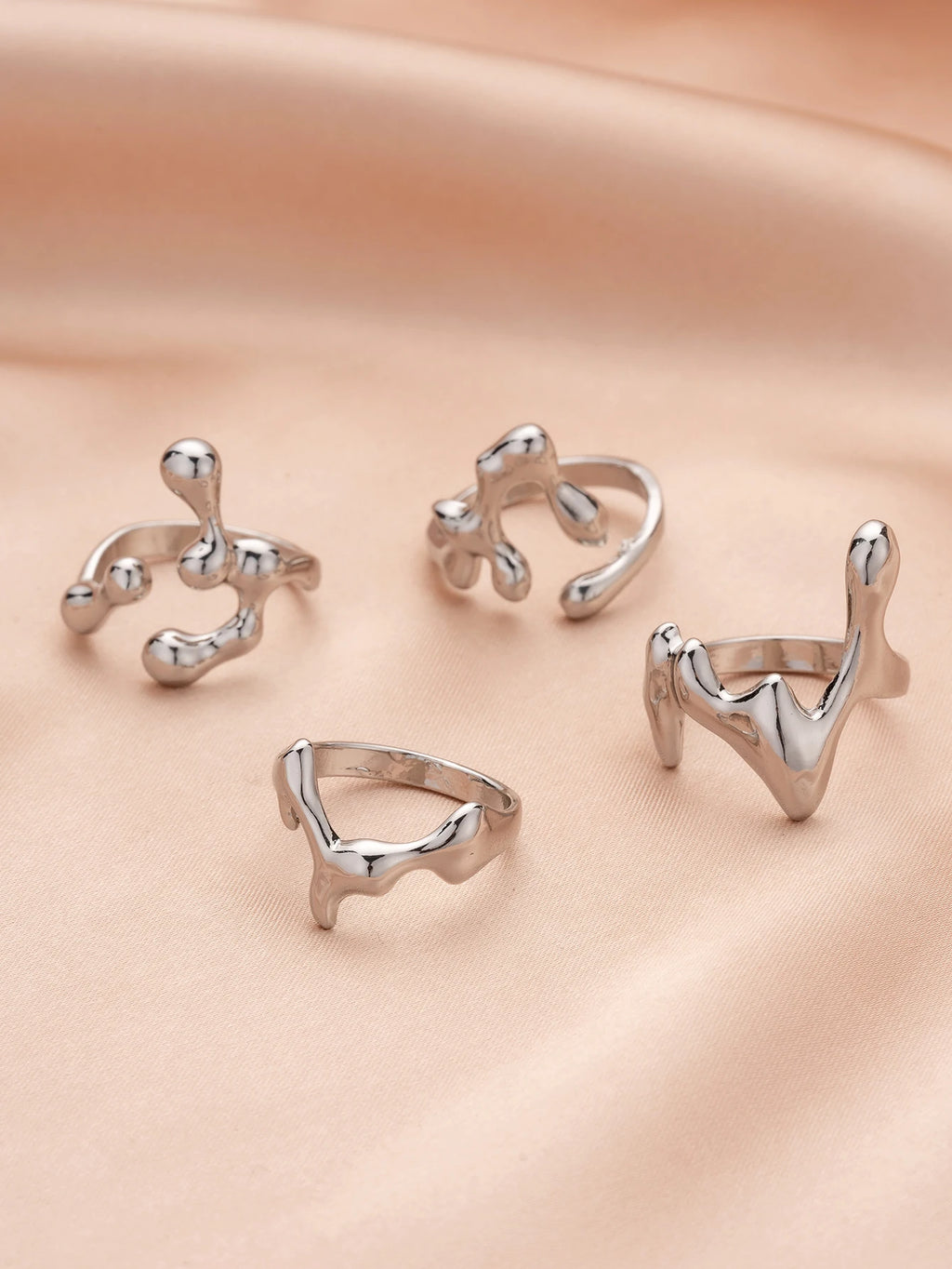 Cascade Teardrop Ring Set Four-piece