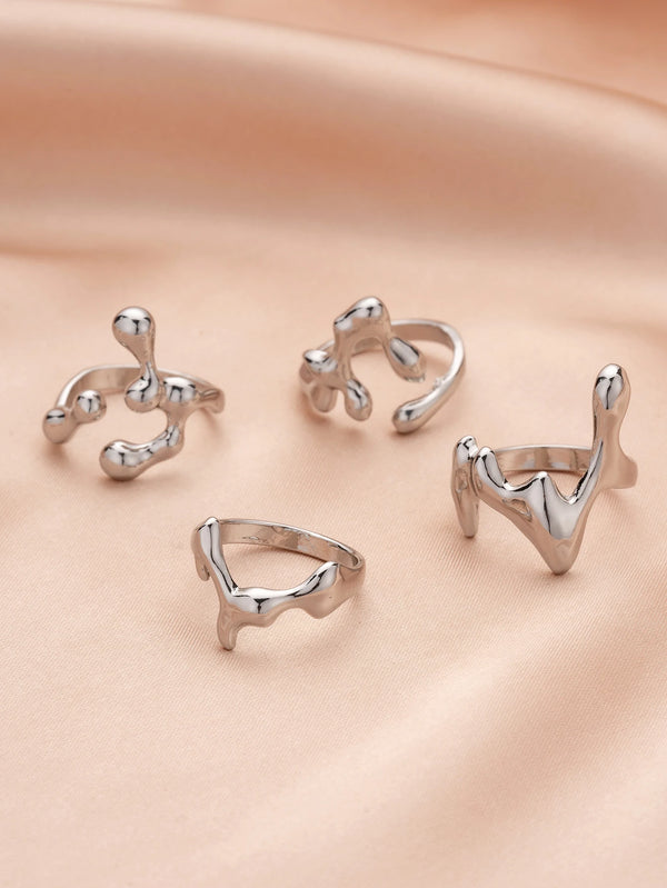Cascade Teardrop Ring Set Four-piece