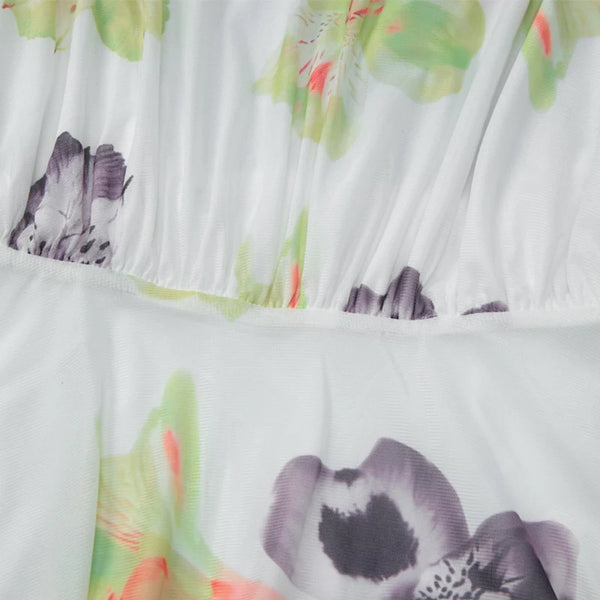 Thalia Floral Halter Ruffle Mini Dress