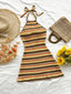Ladies Spring/Summer Boho Chic Halter Dress Slim Sexy Mini Flowy Fashionable Women's Clothing