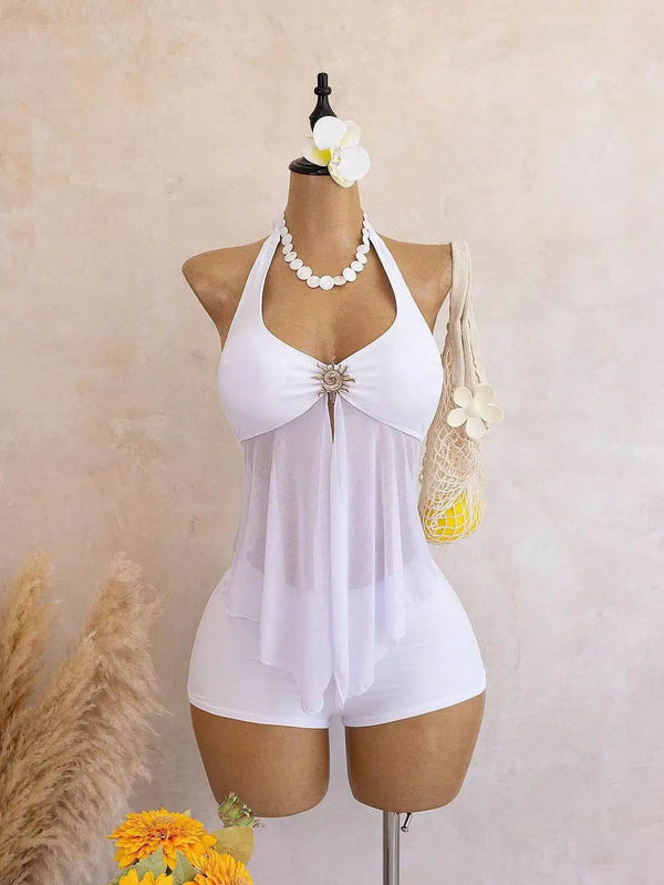 Solara Mesh High-Waist Bikini Two-piece
