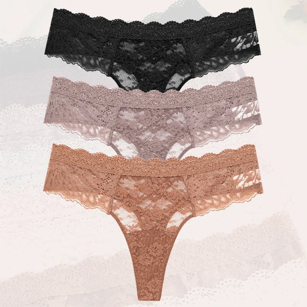 Flora Low-Rise Panty Pack Lingerie 3-piece