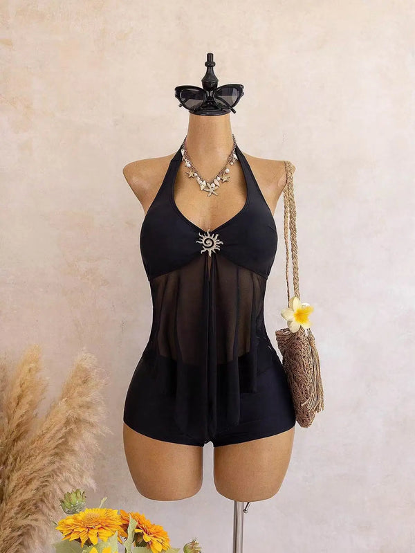 Solara Mesh High-Waist Bikini Two-piece