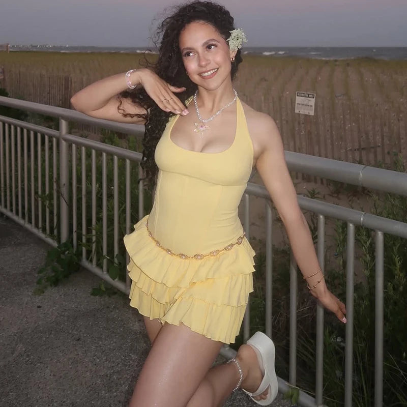Isla Sunshine Ruffle Mini Dress