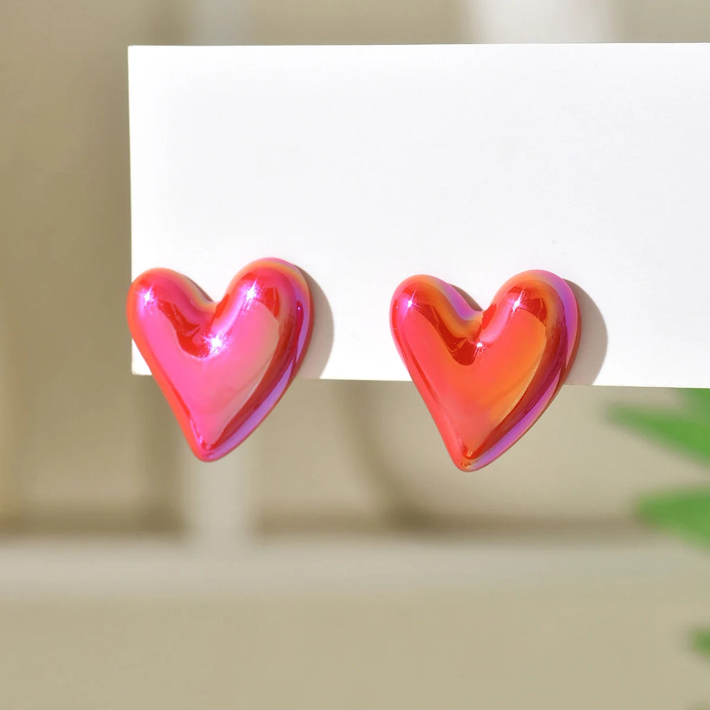 Amorette Heart Stud Earrings