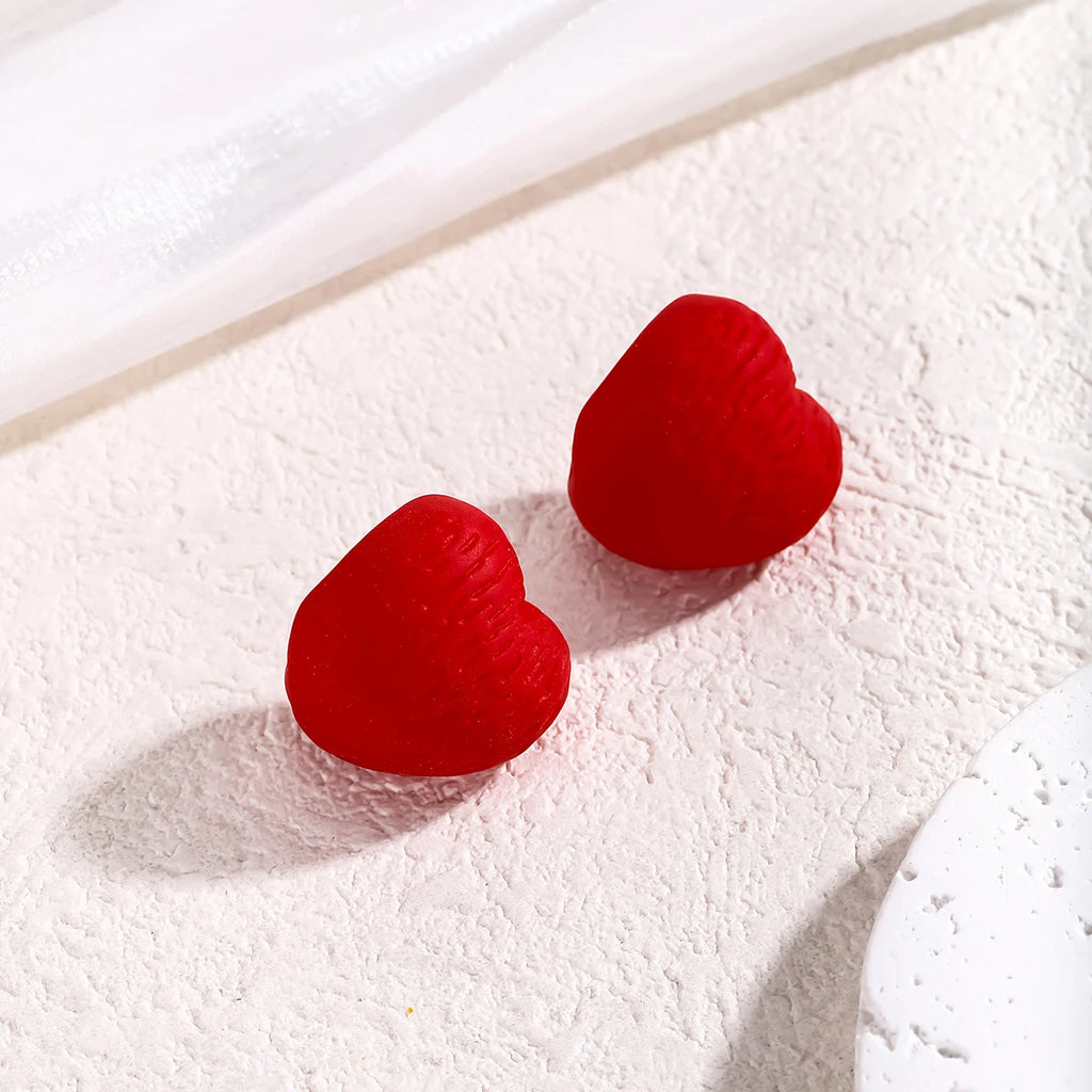 Amorette Heart Stud Earrings