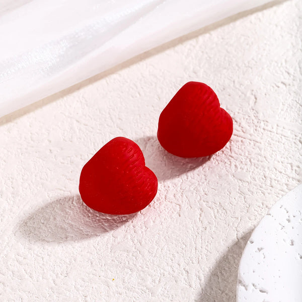 Amorette Heart Stud Earrings