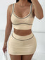 Hyacinth Striped Midi Skirt Set Two-piece