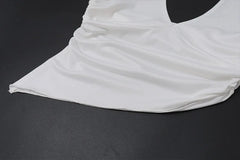 Isabella Halo Ruched Halter Sleeveless One-piece Top