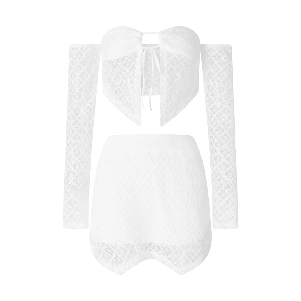 Mirelle Crochet Cami & Mini Skirt Two-piece