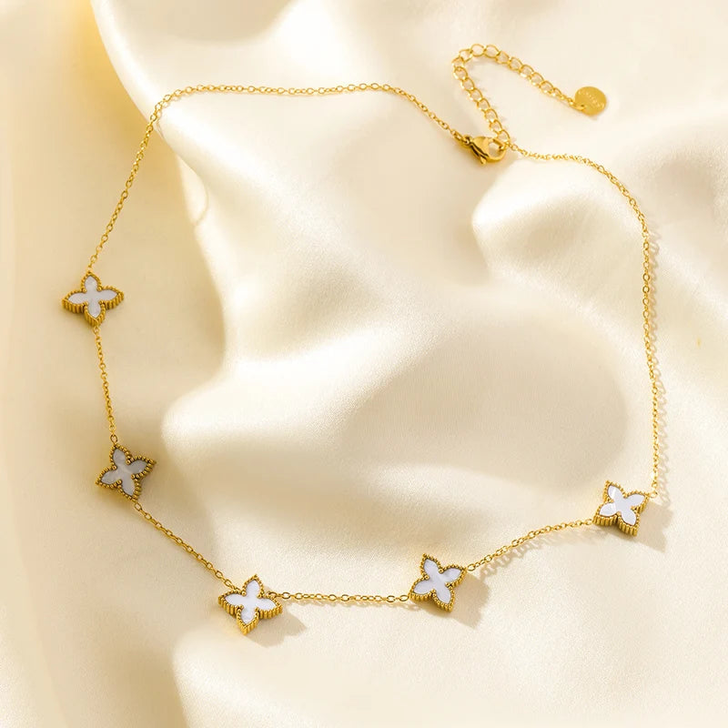 Amora White Heart Stainless-Steel Jewelry Collection