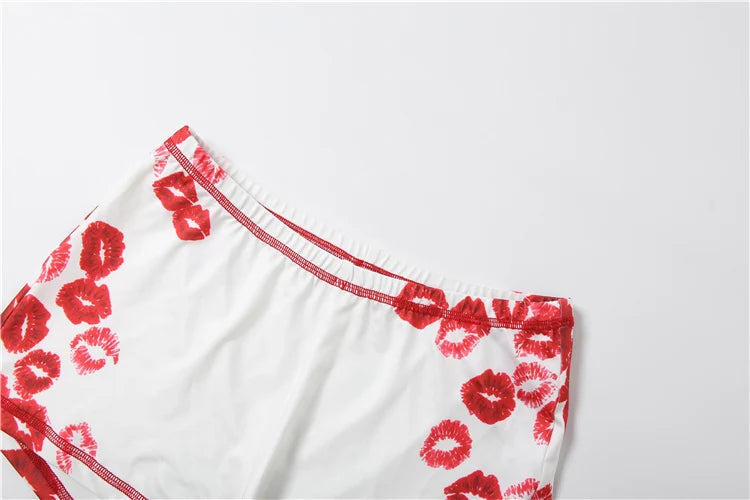 Valentina Kiss Print Shorts Set Two-piece