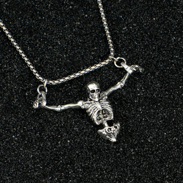 A Fashionable and Creative New Halloween Punk Style Skull Necklace Halloween Gift