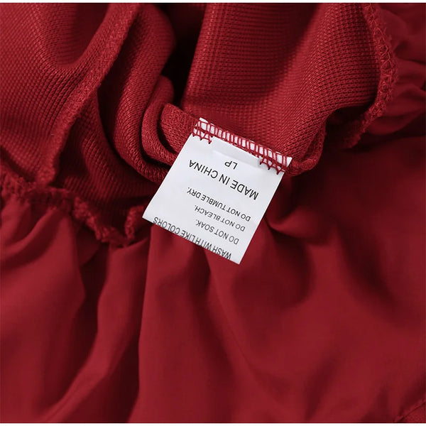 Perpetua Red Halter-Tie Sweetheart Peplum Top One-piece