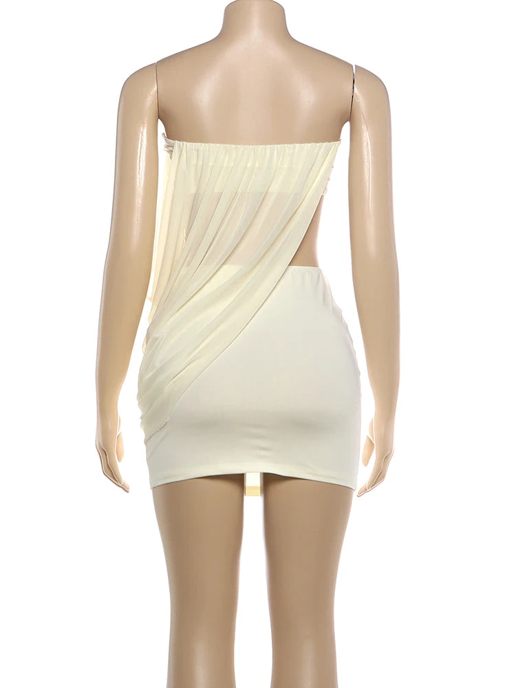 Celeste Drape Cutout Mini Dress